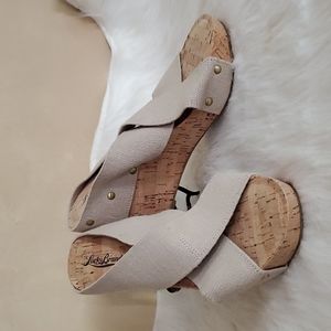NWOT Lucky Brandy cork wedges